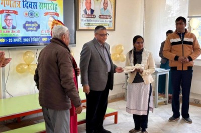 On the eve of Republic Day, attended a program at B. P. Jain Skill Development Centre–II, organized by MTFC.